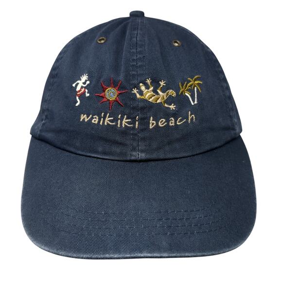 Wakiki Beach Slideback Baseball Cap Blue One Size Adjustable Embroidered Ouray - Picture 1 of 8
